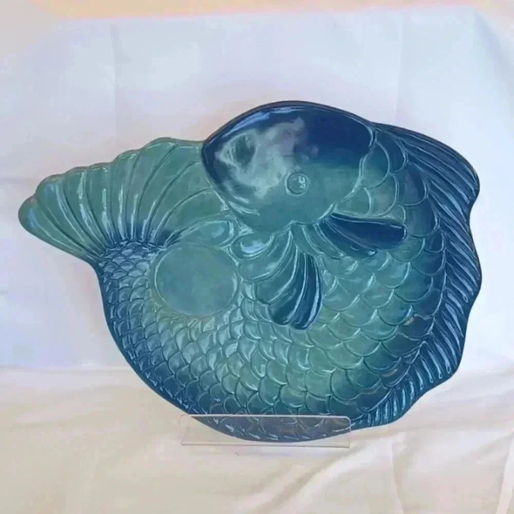Fish Chips and Dip or Vegetable Plate Michael Sparks for Silvestri - Picture 1 of 3